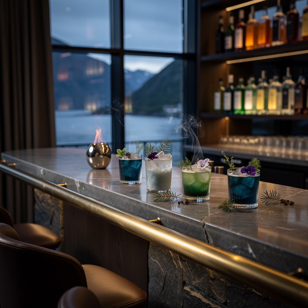 Coastal cocktails ved baren