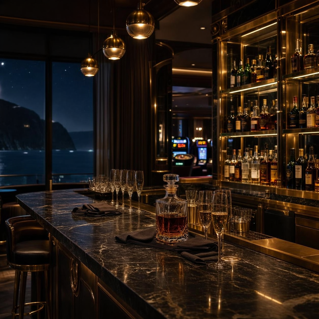 Kasinoets bar sent på kvelden